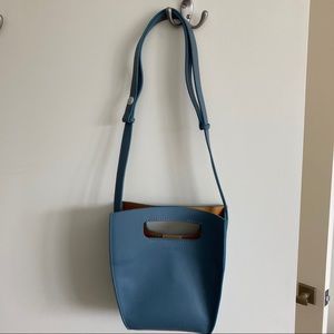 Small Blue leather handbag